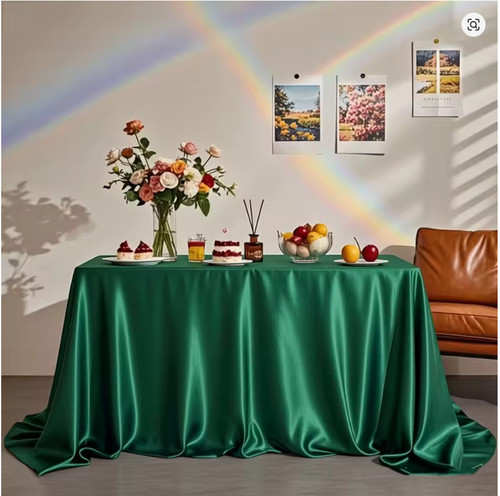 New satin tablecloth rectangle - satin,