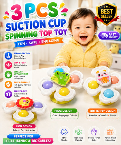 3pcs suction cup rotating baby - rotating,