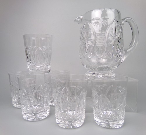 Cut crystal glass tumblers - cut,