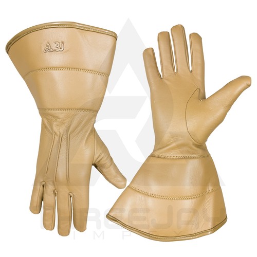 Gauntlet leather long gloves - gauntlet,