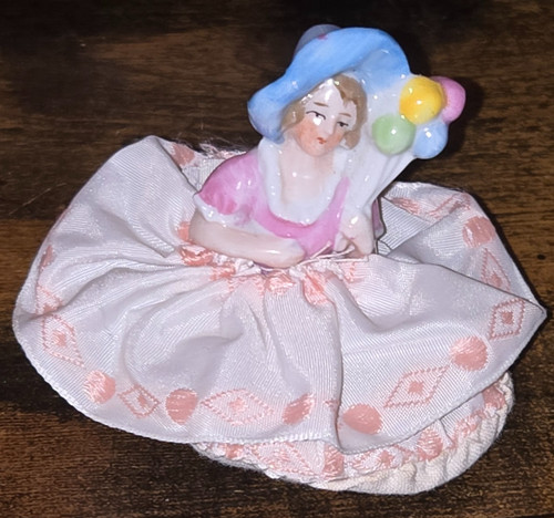 Vintage half doll pin cushion - vintage,
