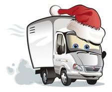 Delivery driver Christmas card