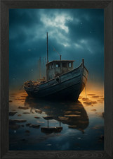 Old Fishing Boat at Dusk