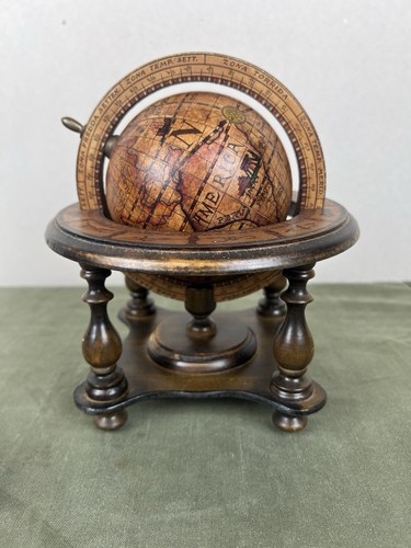 Vintage old world globe wood - old,