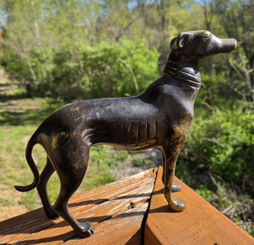 Vintage metal greyhound - vintage,