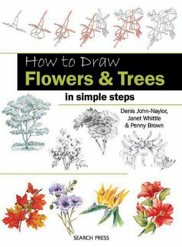 How draw flowers trees - draw, &
