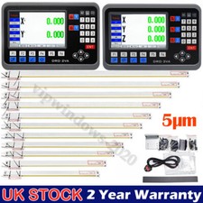 2/3 Axis DRO Digital Readout TTL Linear Glass Scale 5μm Mill Lathe,UK STOCK