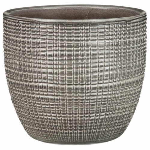 Textured ceramic planter - textured,
