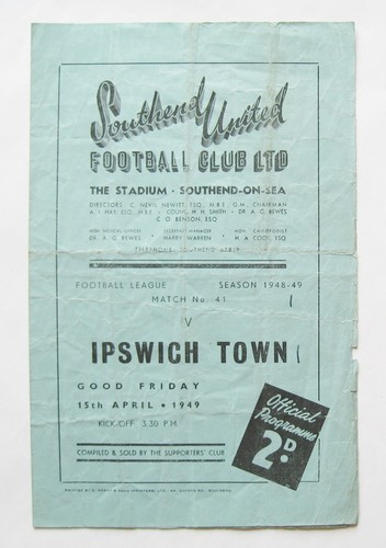 Southend united ipswich town - southend,