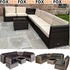 Large Patio Rattan Sofa Set 8