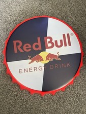 Red Bull Bottle Top metal sign