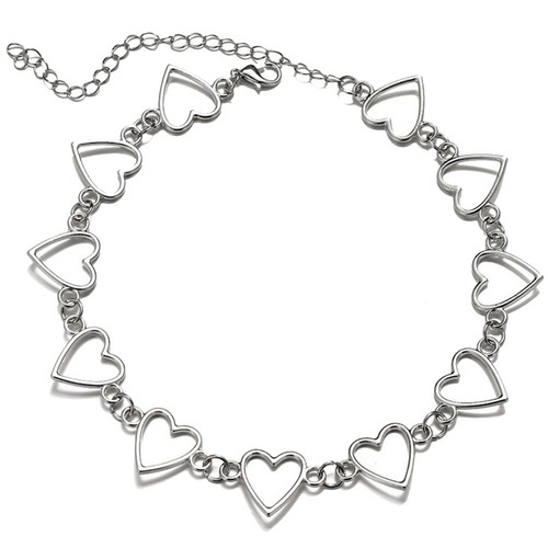Heart clavicle chain chunky - heart,