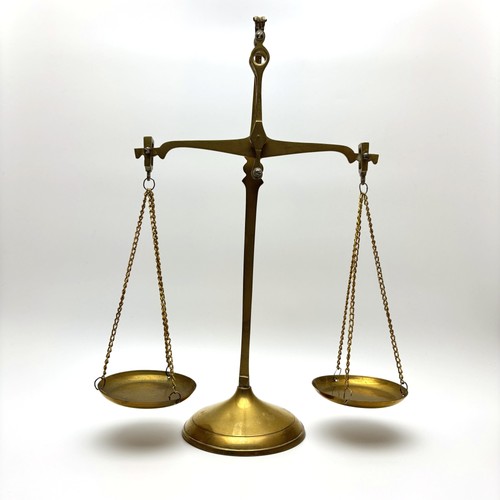 Vintage brass balance scales - brass,