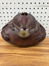 Armadillo leather purse hand