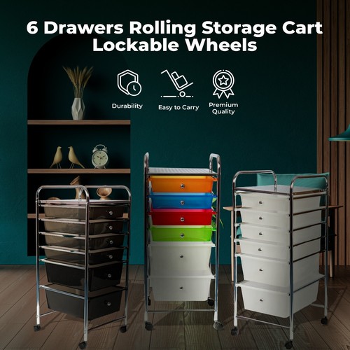 Drawers rolling storage cart - 6,
