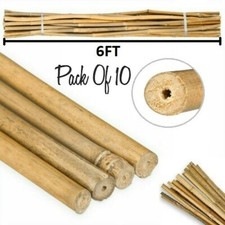 10x 6FT Strong Bamboo Canes