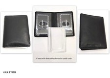 REAL LEATHER Travel Card