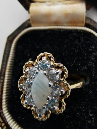 Vintage 9ct gold opal - vintage,