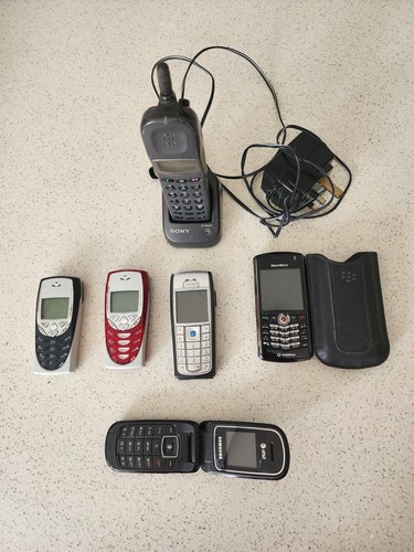 Old mobile phones - old,