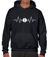 Cricket ball heartbeat Hoodie baller bowling batter player cricketing xmas top