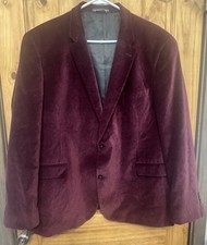 Burgundy Velvet Paisley Blazer