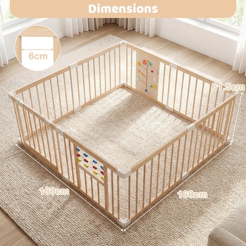 Costway wooden baby playpen - costway,