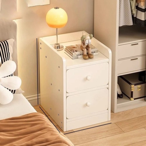 White bedside cabinet table - white,