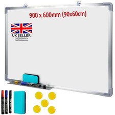 Magnetic Whiteboard Large 900x600 White Board Dry Wipe Notice Office School Home