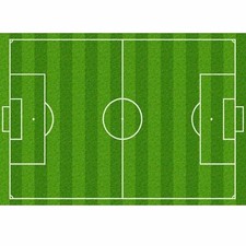 Football Field Edible Icing Sugar or Rice Paper Cake Topper A4 Decorations