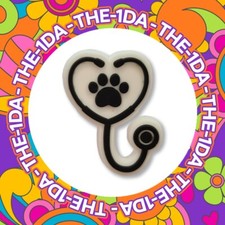 Super Cute Animal Vet Stethoscope With Paw Print Croc Charm - Medical Care