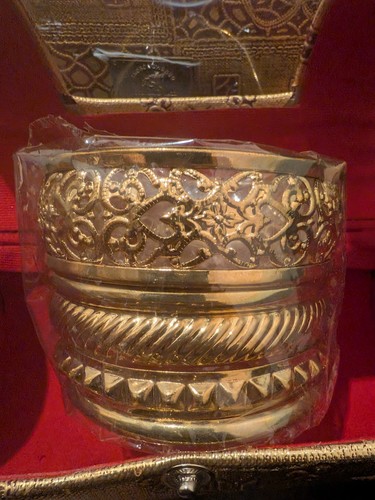 Vintage roman gold bangle - vintage,
