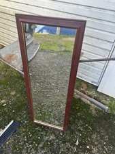 Vintage Freestanding / Wall Mounted Mirror with Mahogany Frame 32cm x 109cm tall