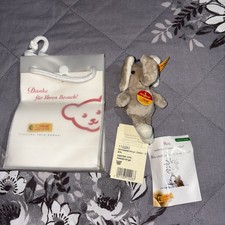 Steiff Elephant Keyring Grey