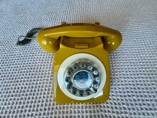 746 Press Button Old Style Landline Telephone Mustard Colour