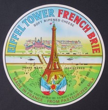 Giant cheese label FRENCH BRIE