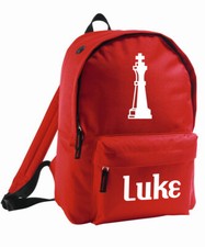 Kids Bag Personalised Backpack Rucksack Add Name Boys Girls Chess King Board
