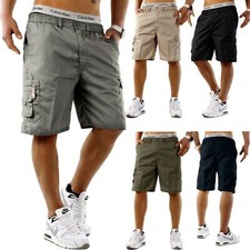 Mens Cargo Shorts Elasticated