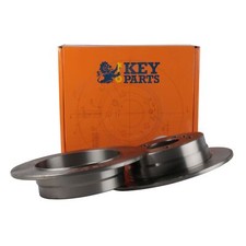 2x Brake Discs Solid For