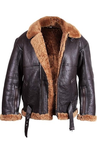 Mens aviator real shearling - mens, b3