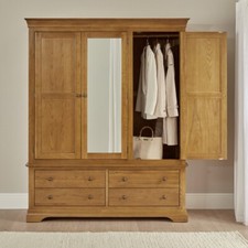 Triple Wardrobe with Mirror