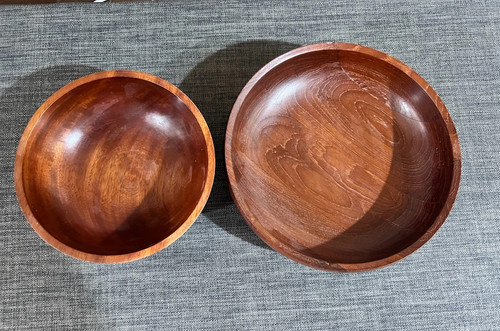 Set turned wooden - x2,