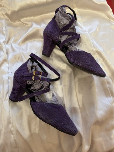 Purple leather strappy dance - purple,