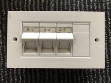 Triple Gang Faceplates Socket Outlet Wall Electrical With Metal Cavity Back