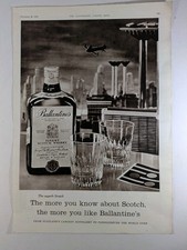 Ballantines Scotch Whisky 1959 Original Paper Magazine Advert