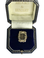 Georgian Memorial Ring 9ct Gold Georgian Mourning Ring Antique Ring - Size M