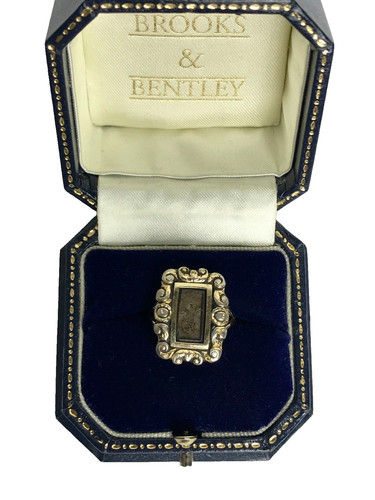 Georgian memorial ring 9ct - georgian,