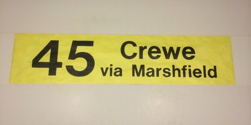 Crewe destination bus blind - crewe,