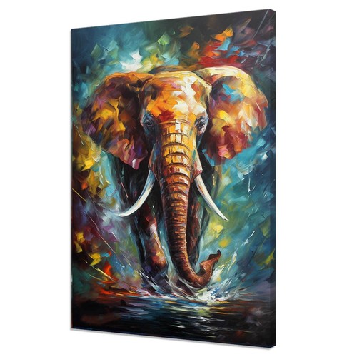 Colourful african elephant - colourful,