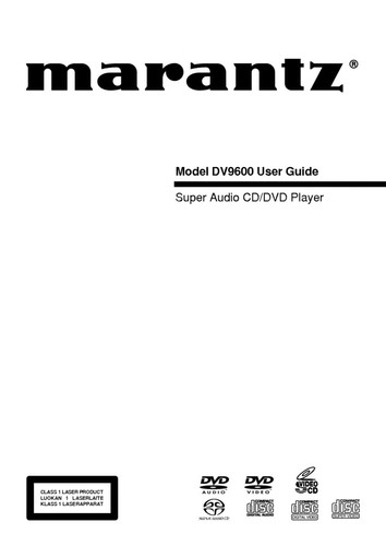 Marantz dv9600 dvd - dv9600, player
