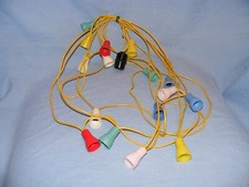 Christmas Tree Light String Bulb Holders Vintage Plastic Holders Old Coloured